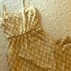 Lilly Pulitzer Gold Chevron Maxi Dress